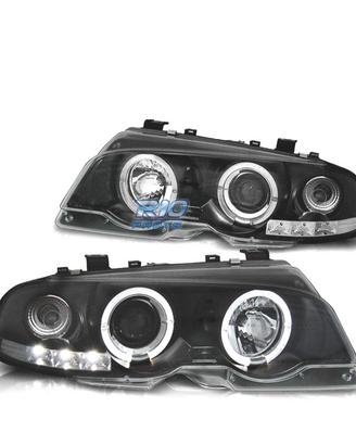 FARI BMW E46 2 PORTE 99-03 ANGEL EYES LED SFONDO N