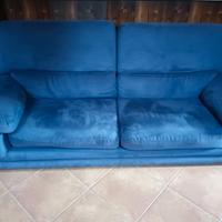 Divano 3 posti in nabuk Blue