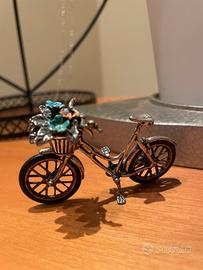 Bicicletta in miniatura argento vintage - Miccini