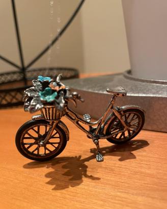 Bicicletta in miniatura argento vintage - Miccini