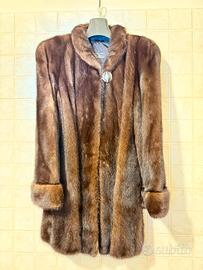Pelliccia di visone naturale marrone - OttimoStato