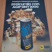 Pubblicità olio motore Agip Sint2000 (1975)