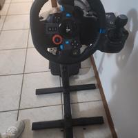 pedaliera + volante+cambio LOGOTECH +supporto OXT
