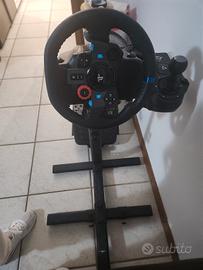 pedaliera + volante+cambio LOGOTECH +supporto OXT