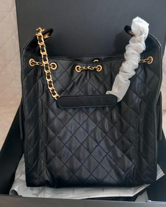Borsa a secchiello donna pelle nera