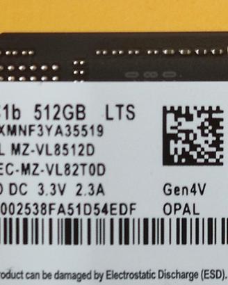 DISCO NVME M.22280 SAMSUNG PM9B1 512 GB MZVL8512HF
