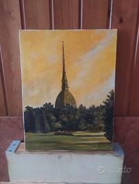 Quadro olio su tela Torino Mole Antonelliana