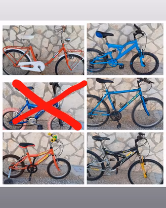 10 biciclette usate di tutte le misure 