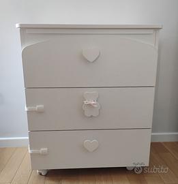 Fasciatoio Nanan con cassettiera e Vaschetta