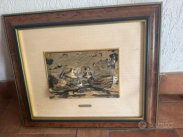 Quadro con rilievo in argento - LA LAMPARA