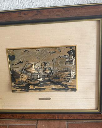 Quadro con rilievo in argento - LA LAMPARA