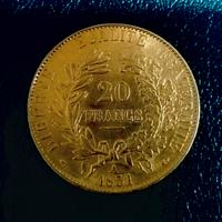 Moneta 20 francs 1851 CERERE - Francia In oro 