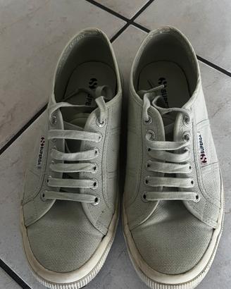 Scarpe Superga in tela n.40 verde acqua