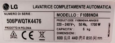 SCHEDA PER LAVATRICE LG  F10B8NDA - EBR739338