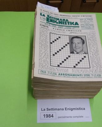 LA SETTIMANA ENIGMISTICA, anno 1984, parzialmente