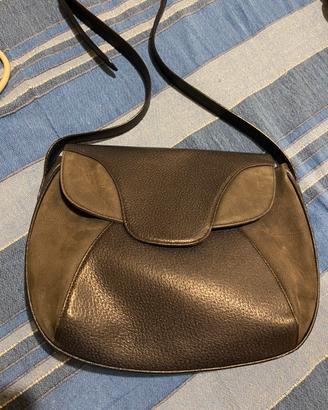 Borsa blu pelle