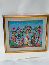 Quadro opera uncinetto o punto croce