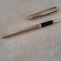 penna stilografica Aurora argento