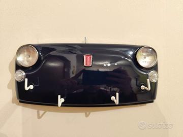portachiavi da parete Fiat 500 Blu Scuro in metall