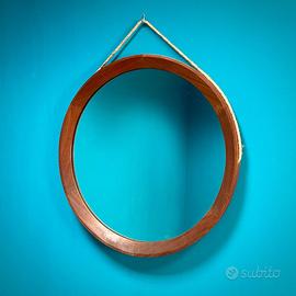 SPECCHIERA MIDCENTURY TEAK DESIGN SCANDINAVO TONDO