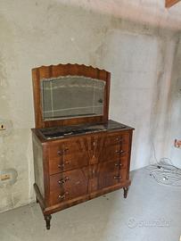 specchiera con cassettoni vintage