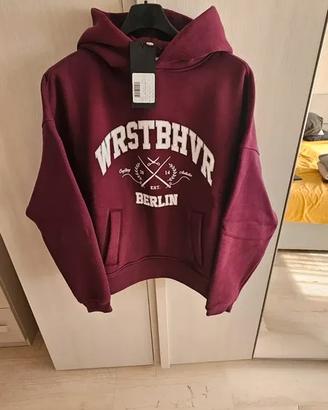 Hoodie WRSTBHVR Bordeaux / Grape Wine - Oversize X