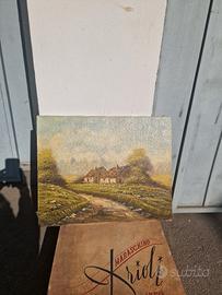 Dipinto olio su tela Villa