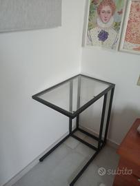 Tavolino vetro e metallo ikea