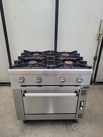 Cucina 4 fuochi con forno a gas 