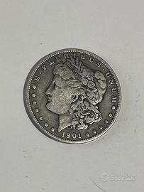 Moneta 1 dollaro americano d’argento del 1901