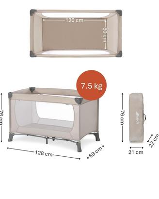 lettino campeggio hauck + materasso