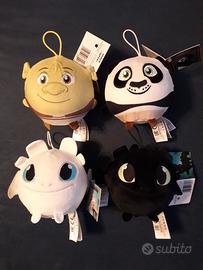 Lotto n. 4 pupazzi peluches DreamWorks Carrefour