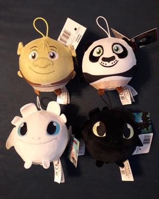 Lotto n. 4 pupazzi peluches DreamWorks Carrefour