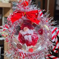 Sfera palla di Natale Artigianale Gnomo Rosso 