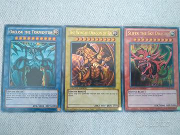 3 carte divinità egizie yu-gi-oh 