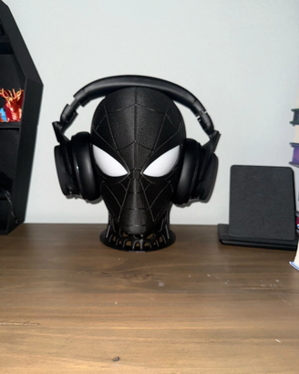 Porta Cuffie Spider-Man Nero Stampato in 3D