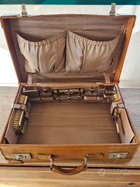 Valigia vintage con beauty case rimovibile da uomo