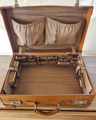 Valigia vintage con beauty case rimovibile da uomo