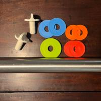 Mattarello in acciaio con dischi regolabili