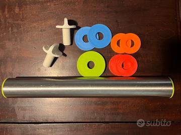 Mattarello in acciaio con dischi regolabili