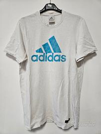 Maglietta T-shirt Adidas Bianca Taglia L Uomo