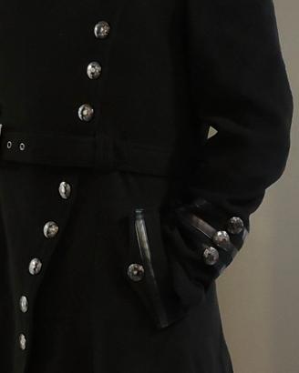 Cappotto nero Punk Rave Y766