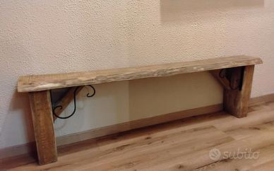 Panca di legno artigianale