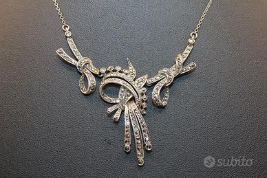 Stupenda collana argento marcasite