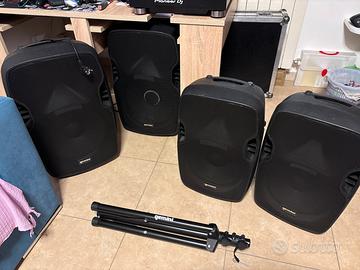 2 Coppie di Casse attive Gemini AS-15BLUe AS-12P