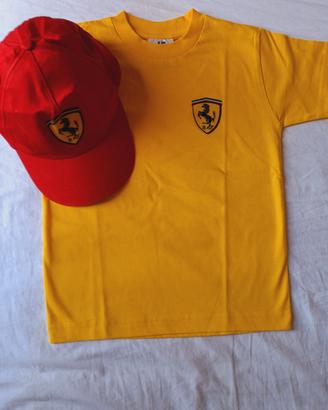 cappellino e maglietta Ferrari originali