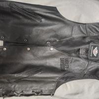 gilet harley davidson in pelle nuovo