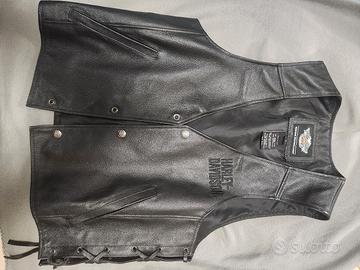gilet harley davidson in pelle nuovo