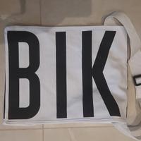 Sacca BIKKEM bianca Nuova in tessuto con tracolla