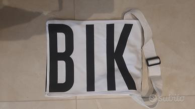 Sacca BIKKEM bianca Nuova in tessuto con tracolla